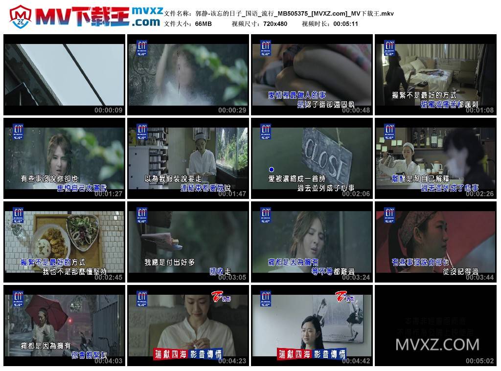 郭静-该忘的日子_国语_流行_MB505375